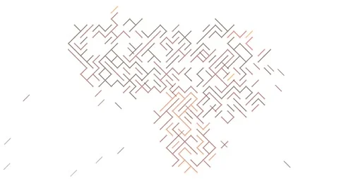 Sliding Diagonal Shapes Constructing Venezuela Map Outline Stock Footage 328487539