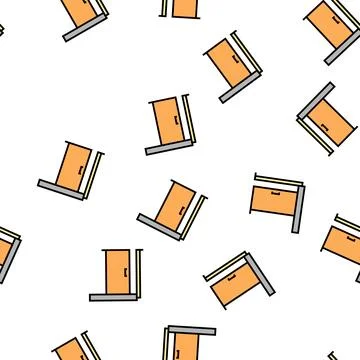 Sliding door vector seamless pattern Stock Illustration