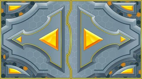 Sliding Doors. Stock Illustration