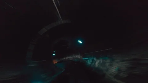 Sliding down the slide in the aqua park Stock-Footage 91102456