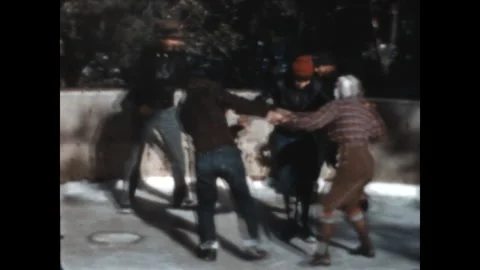 Sliding on the Ice 1939 Stock Footage 242875816