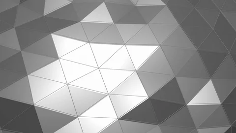 Sliding mesh texture of triangles and reflection. Stock Footage 126000603