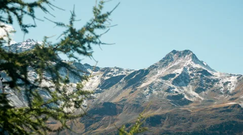 Sliding motion timelapse of an alpine peak Video stock 61320492