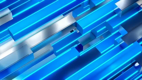 Sliding Neon Pillars V1 - Professional VJ Background Loop Video stock 80689148
