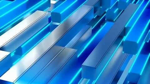 Sliding Neon Pillars V2 - Professional VJ Background Loop Video stock 80689153