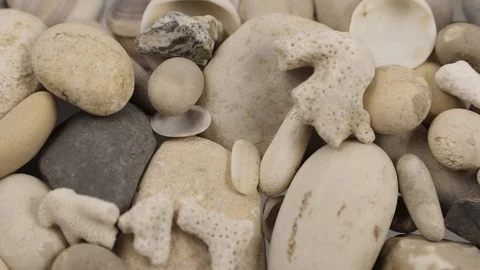 Sliding over sea pebble Stock Footage 113755491