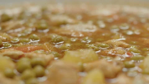 Sliding over tasty pea stew 4K video Video stock 172114530