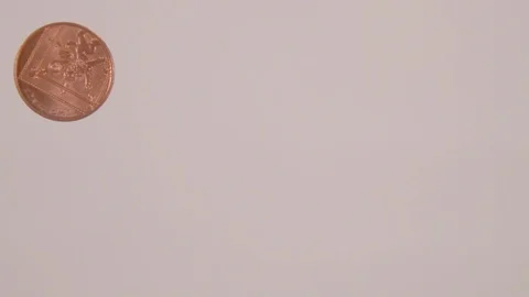 Sliding Penny Across Table Stock Footage 123812466