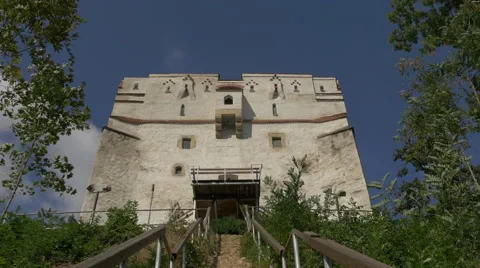 Sliding scale to White Tower, Brasov Stock Footage 57950271