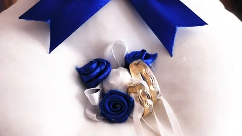 Sliding shot from wedding rings Stock Footage 88828233