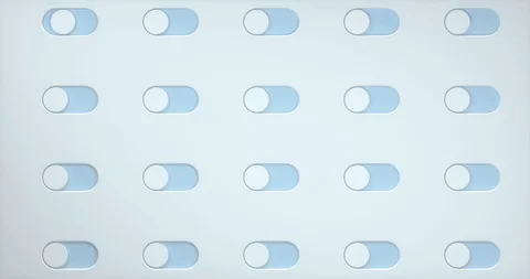 Sliding switch, touch screen button, 3d rendering. 스톡 동영상 126304288