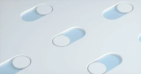 Sliding switch, touch screen button, 3d rendering. 스톡 동영상 126304314