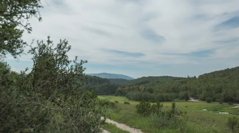 Sliding timelapse of hills and fields Stock Footage 57935266