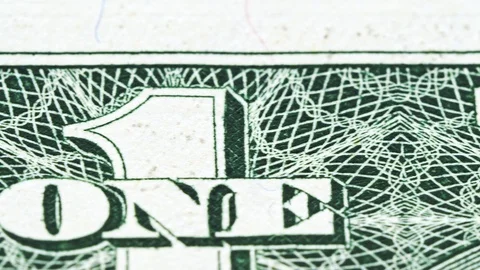 Sliding video of a one US dollar bill note, showing The United States of America Video stock 103043376