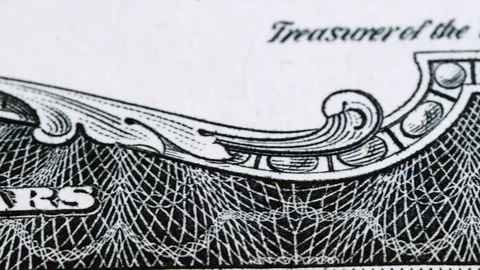 Sliding video of a two US dollar bill note, showing The United States of America Video stock 124945427