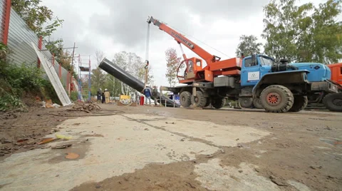 Sliding view at the working area Stock Footage 36167724