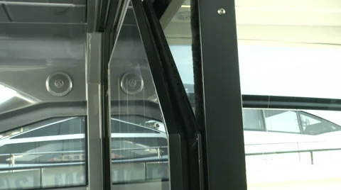 Sliding window on a yacht  Stock Footage 43322844