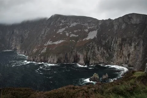 Slieve League cliffs in Donegal Stock Photos