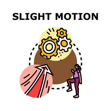 Slight motion concept developing process progress vector Stock Illustration