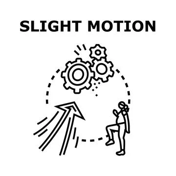 Slight motion concept developing process progress vector Stock Illustration
