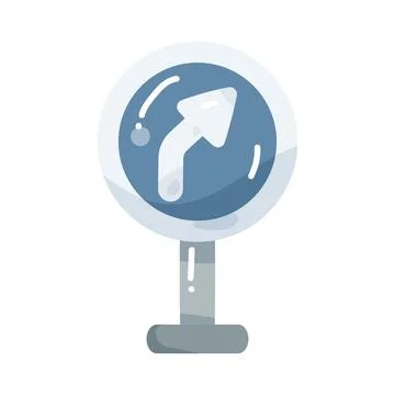 Slight right traffic sign Stock-Illustration