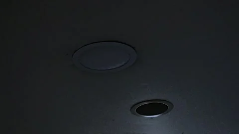 Slightly damaged light blinking on the ceiling 스톡 동영상 311884255