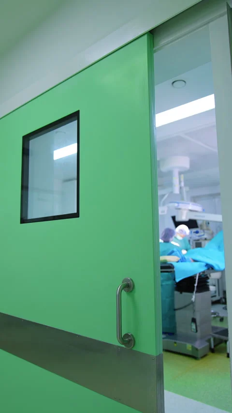Slightly open slider door with the window.  Stock Footage 304204066