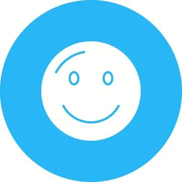 Slightly Smiling Face icon vector image. Illustrazione stock