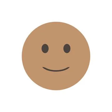 Slightly smiling face. Ironic smile, pain behind the smile. funny yellow Illustrazione stock