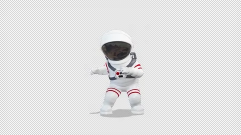 Slilly dance from astronaut 库存影片 166430629