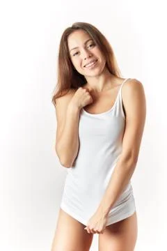 Slim body of awesome model Stock Photos