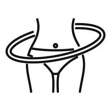 Slim diet icon outline vector. Food nutrition Ilustração Stock
