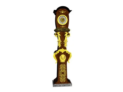 Slim grandfather clock with pendulum Stock Illustration
