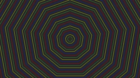 Slim nonagon star simple flat geometric on dark grey black background loop... Stock Footage 228889550
