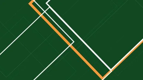 Slim orange and white angled frames cross a rich green surface in a restrai.. 스톡 일러스트