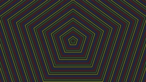 Slim pentagon star simple flat geometric on dark grey black background loop.. Stock Footage 229207253