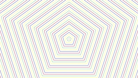 Slim pentagon star simple flat geometric on white background loop. Starry p.. Stock Footage 229208441