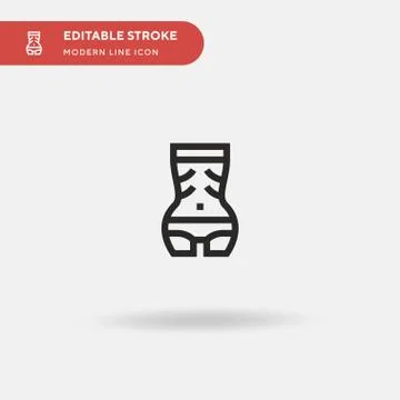 Slim Simple vector icon. Illustration symbol design template for web mobile U Stock Illustration