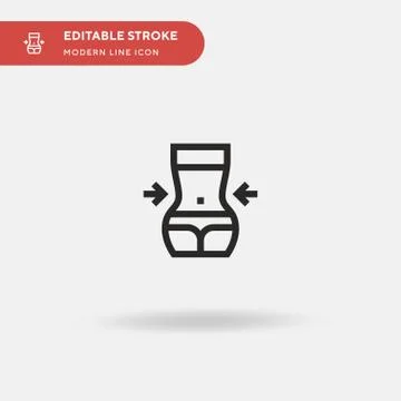 Slim Simple vector icon. Illustration symbol design template for web mobile U Stock Illustration