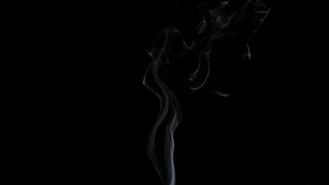 Slim Stream of White Smoke Stock Footage 74309820