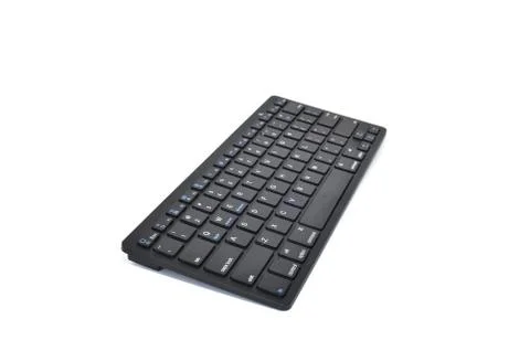Slim thin black keyboard Stock Photos