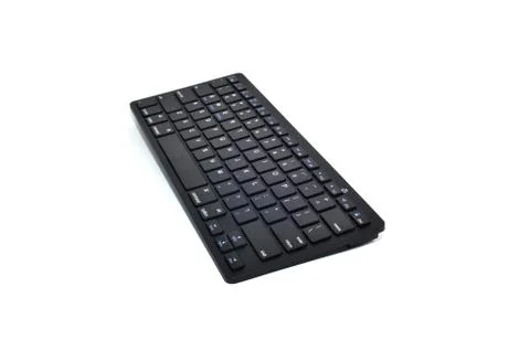 Slim thin black keyboard Stock Photos