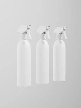 Slim Trigger spray bottle mockup, elegent sprayer packaging Stock Illustration