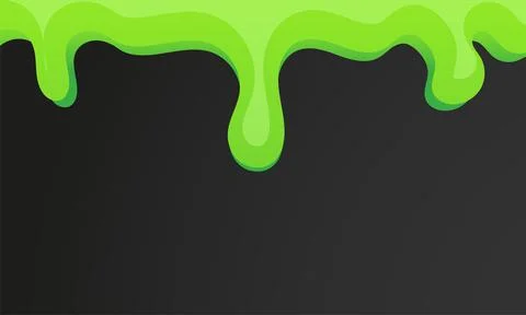 Slime background border frame and green mucus halloween. Ooze or goo poison s Stock Illustration