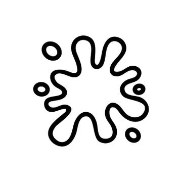 Slime blot icon vector outline illustration Illustrazione stock