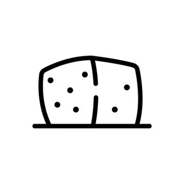 Slime in cube form icon vector outline illustration Stock Illustration