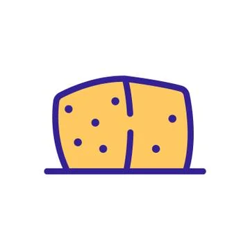 Slime in cube form icon vector outline illustration Stock Illustration