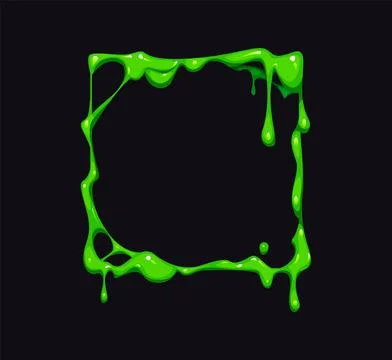 Slime green frame of mucus drips or ooze snot goo イラスト素材