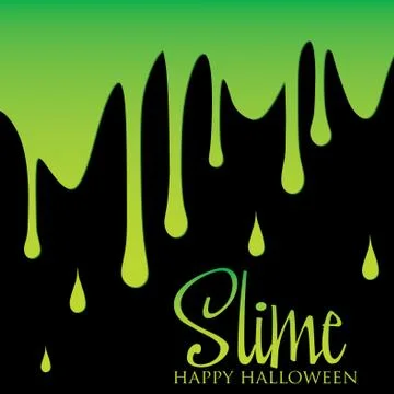 Slime halloween card in vector format. Illustrazione stock