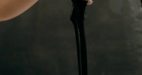 Slime on human hands Stock Footage 226973073